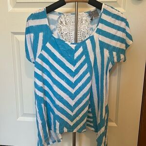 New directions stripe tunic sweater